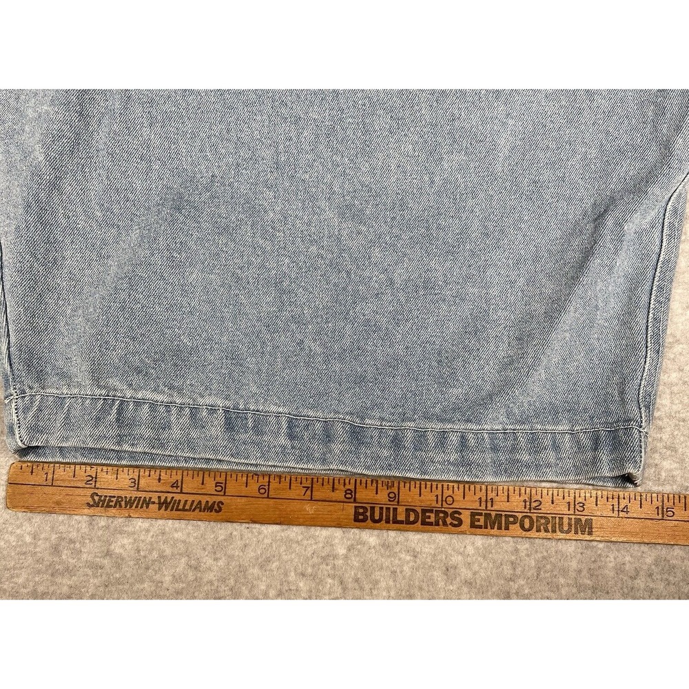 Vintage Y2K Karl Kani Jean Shorts 54 Baggy Wide Leg Jorts Blue Denim Hip Hop - Picture 10 of 12